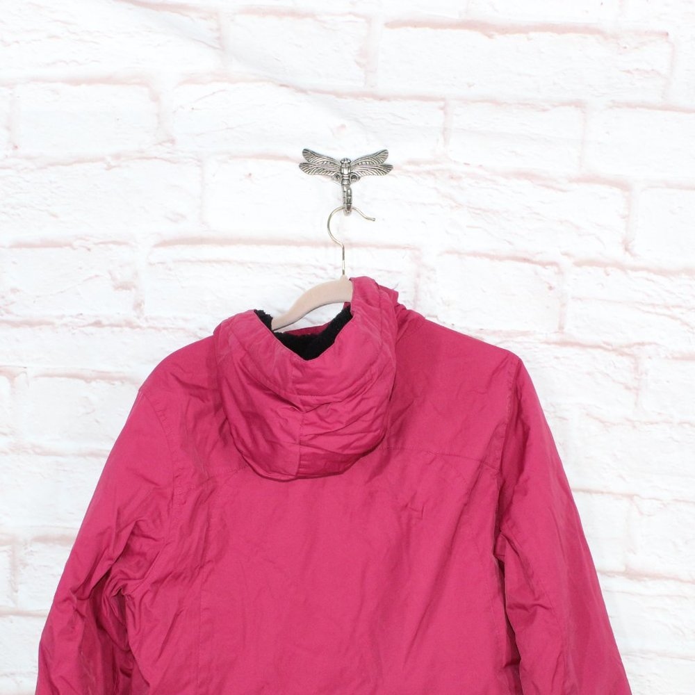LL Bean Red Nylon Hooded Lined Warmer Winter Jacket Size L Reg - Picture 7 of 9
